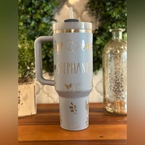 Farm fresh eggs engraved Stanley